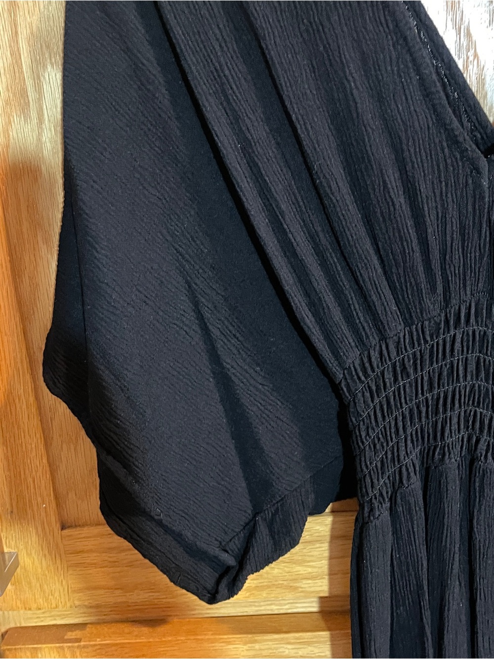 lovestitch Black Textured Starchild Kimono Maxi Dress boho summer - Picture 7 of 7